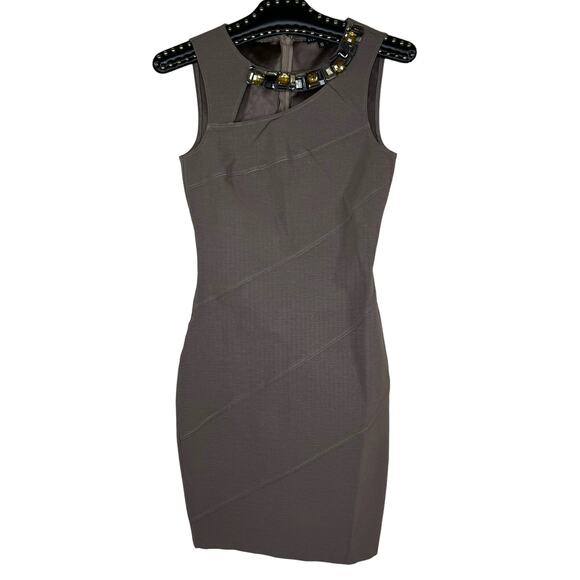 Maria Bianca Nero Jewel Neckline Sleeveless Sheath Dress Small NWOT - Picture 1 of 7